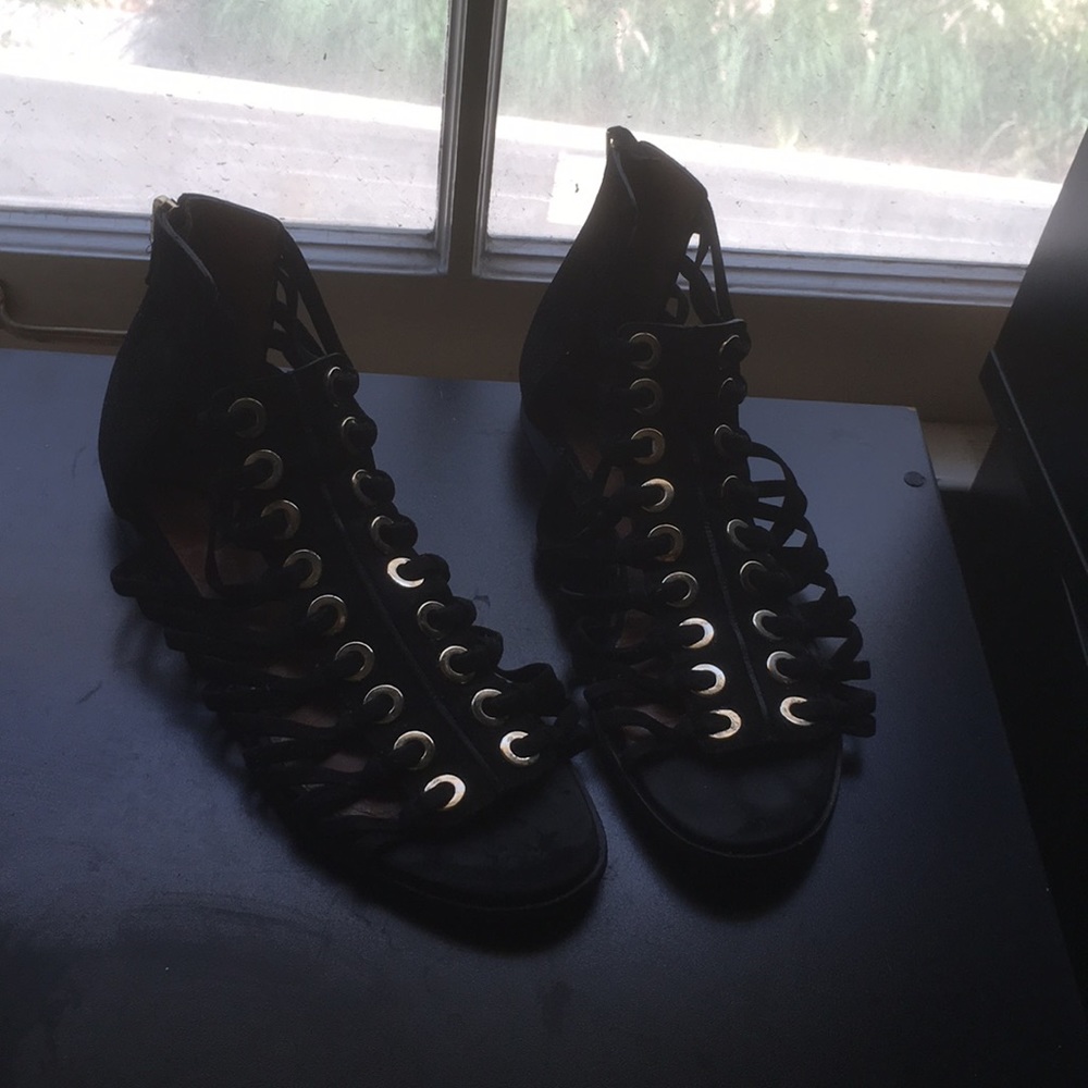 GIVENCHY BLACK SUEDE GLADIATOR SANDAL